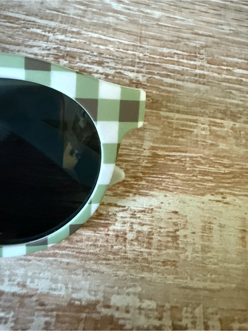 Kids Checkerboard Round Sunglasses - Mint Green